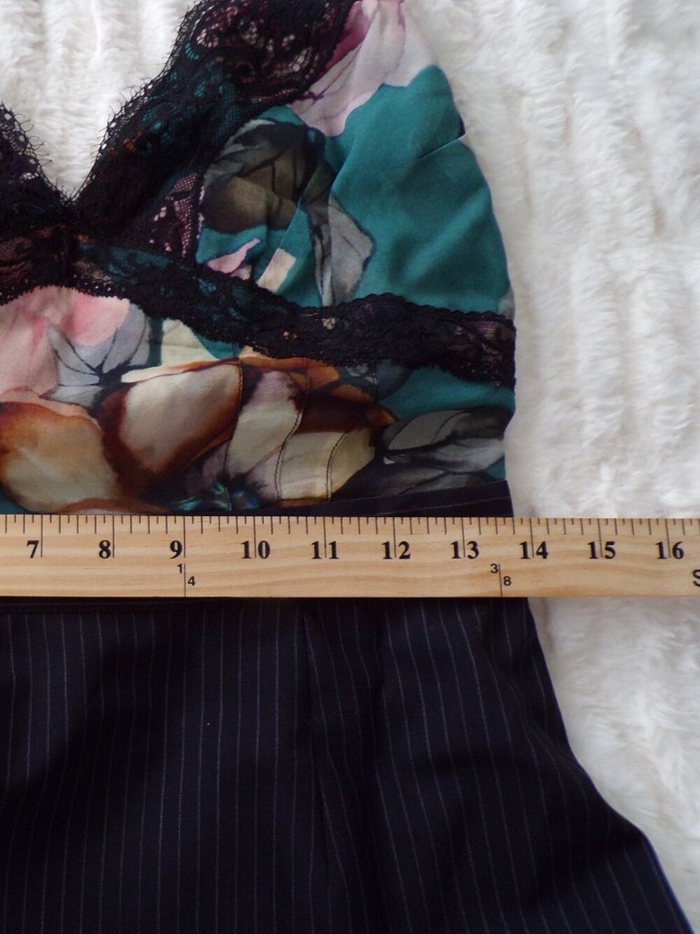 D&G Floral spaghetti strap mini dress 42 wool silk lux blend y2k S - Picture 6 of 13